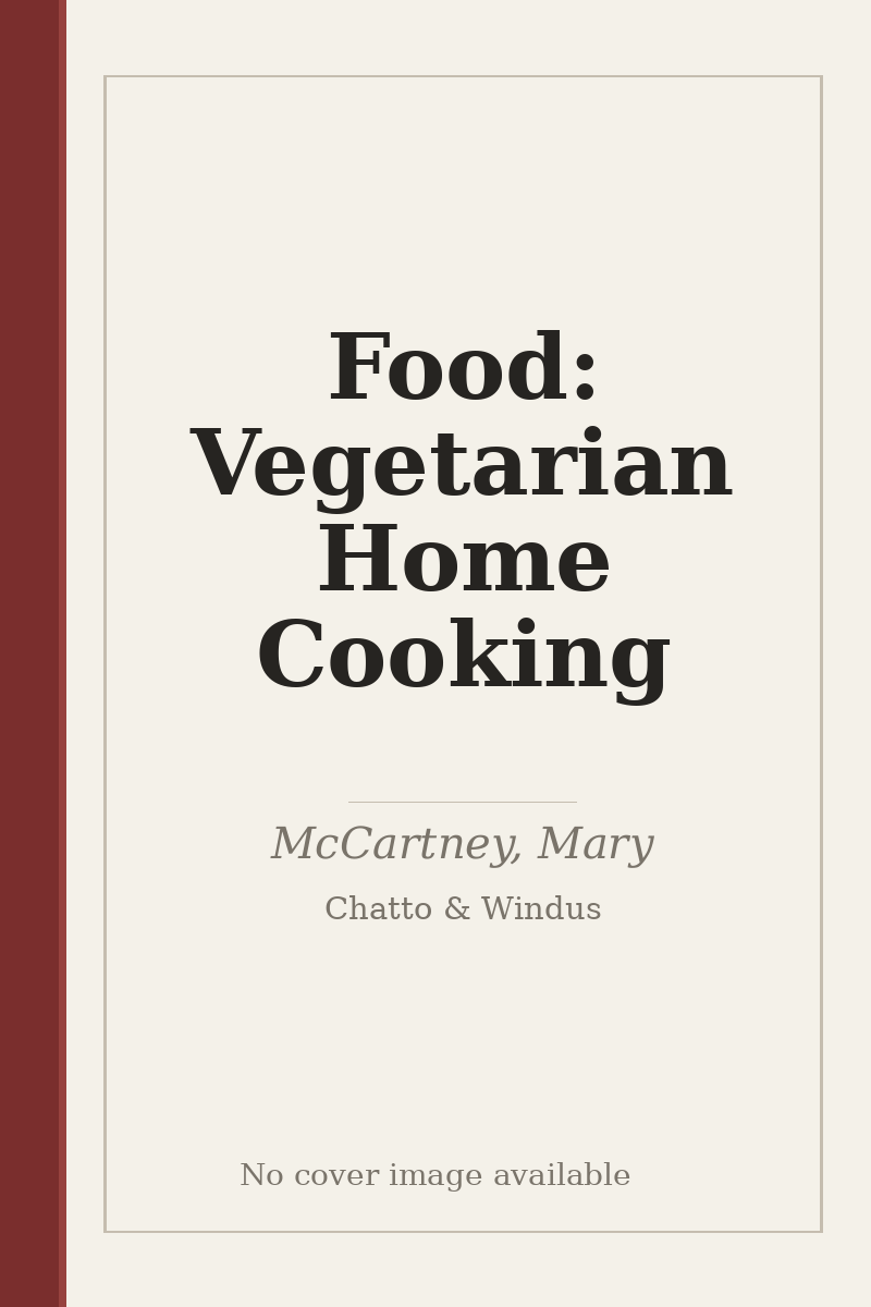 Food: Vegetarian Home Cooking - no cover image available