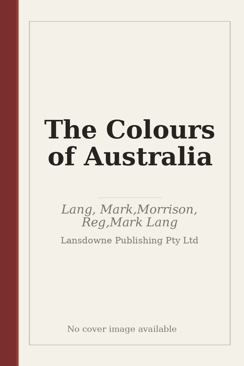 The Colours of Australia - no cover image available