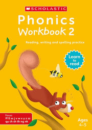 Phonics Workbooks: Book 2 Ages 4-6 - Phase 2 focus sounds - ff ll ss j v w x y z zz qu ch sh th ng nk. (Phonics Workbooks)