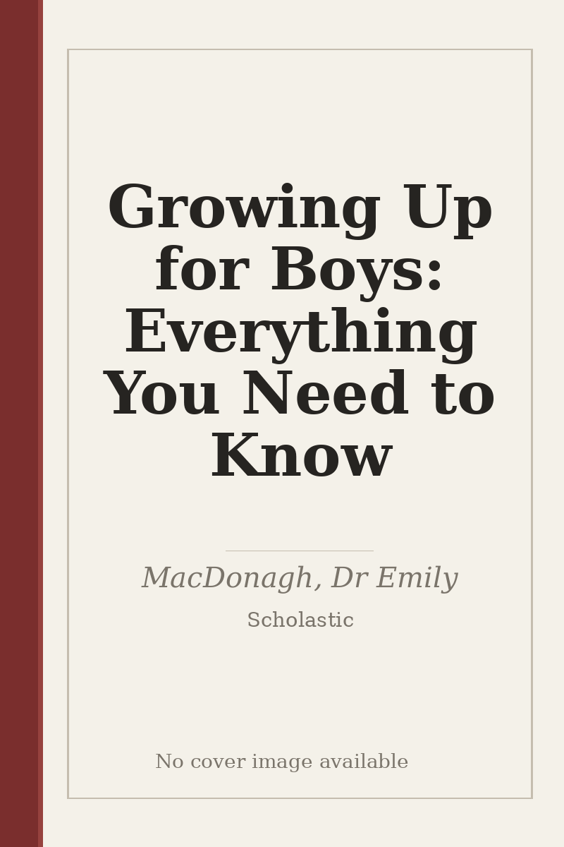 Growing Up for Boys: Everything You Need to Know - no cover image available