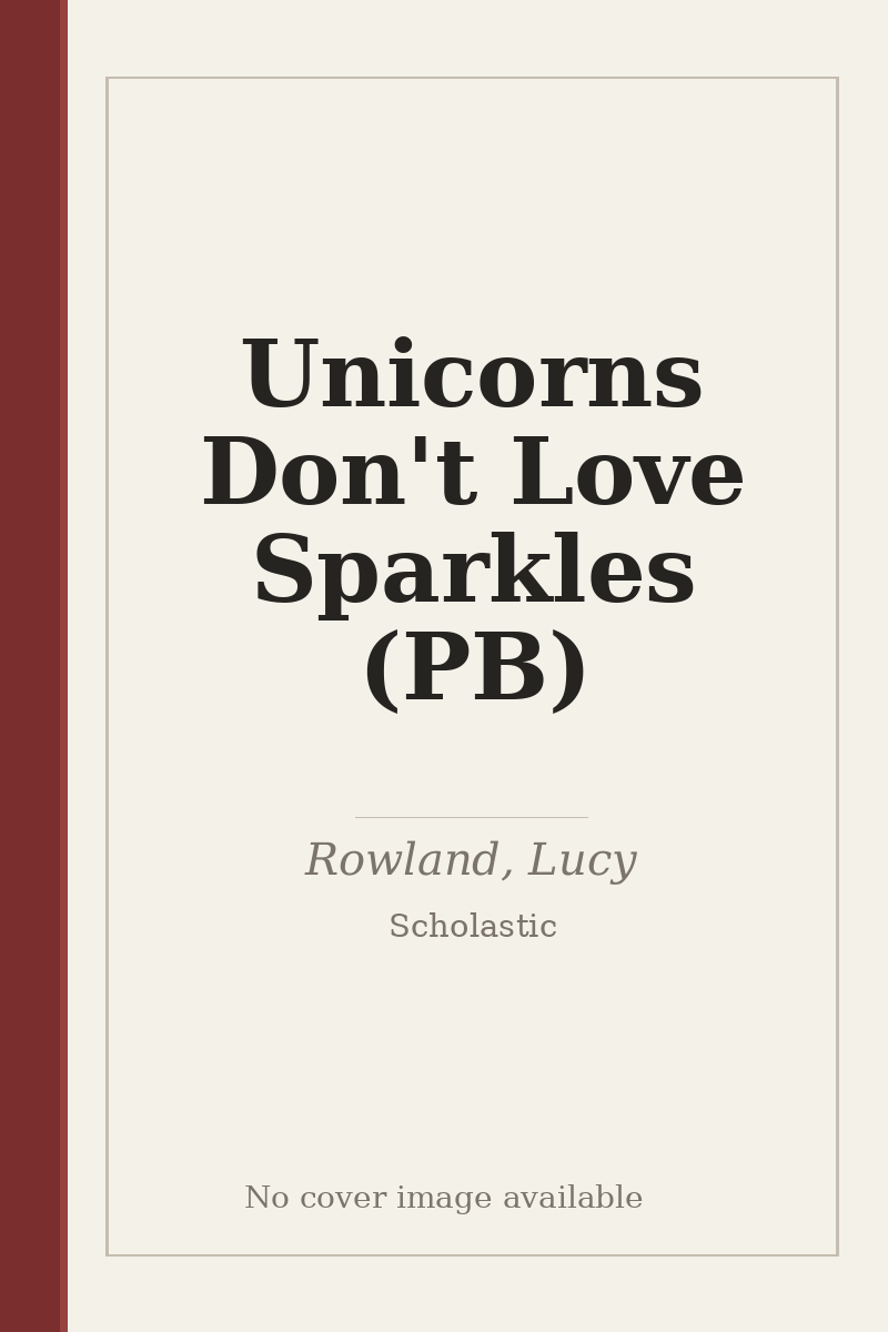 Unicorns Don't Love Sparkles (PB) - no cover image available