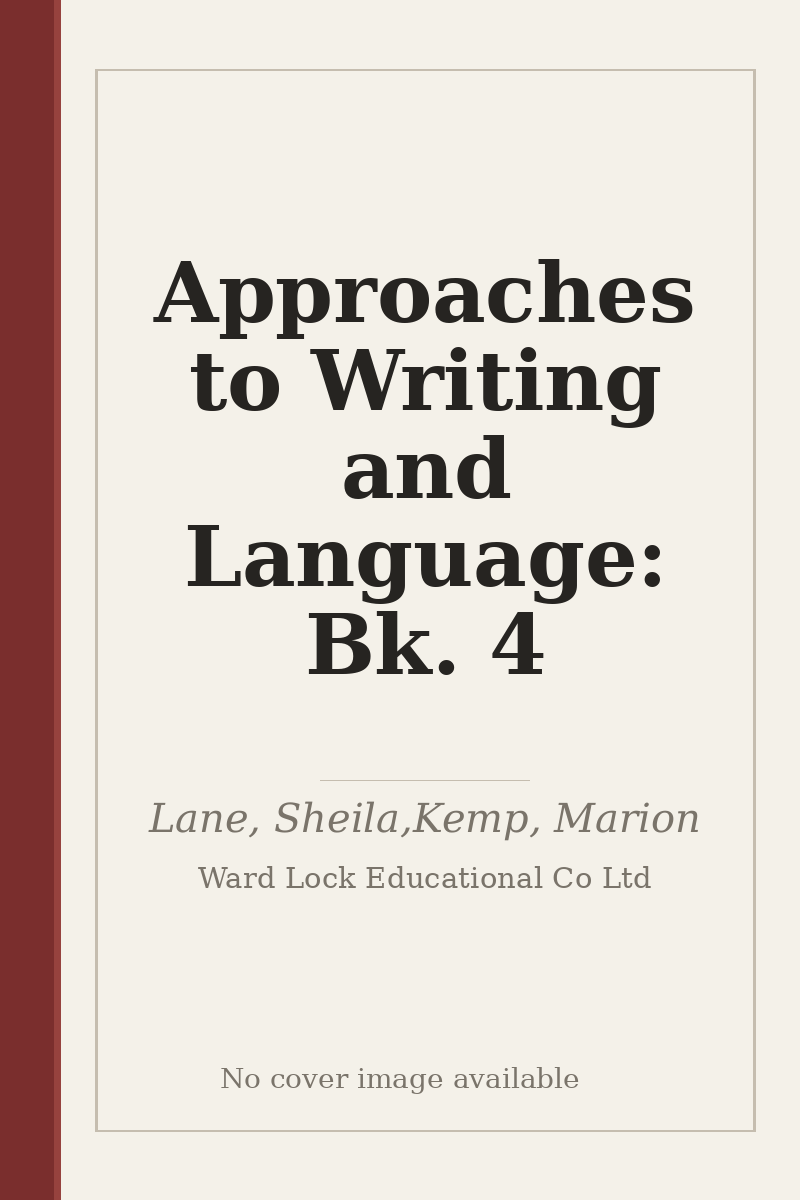 Approaches to Writing and Language: Bk. 4 - no cover image available