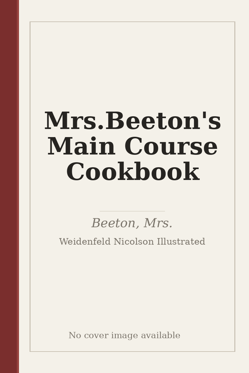Mrs.Beeton's Main Course Cookbook - no cover image available