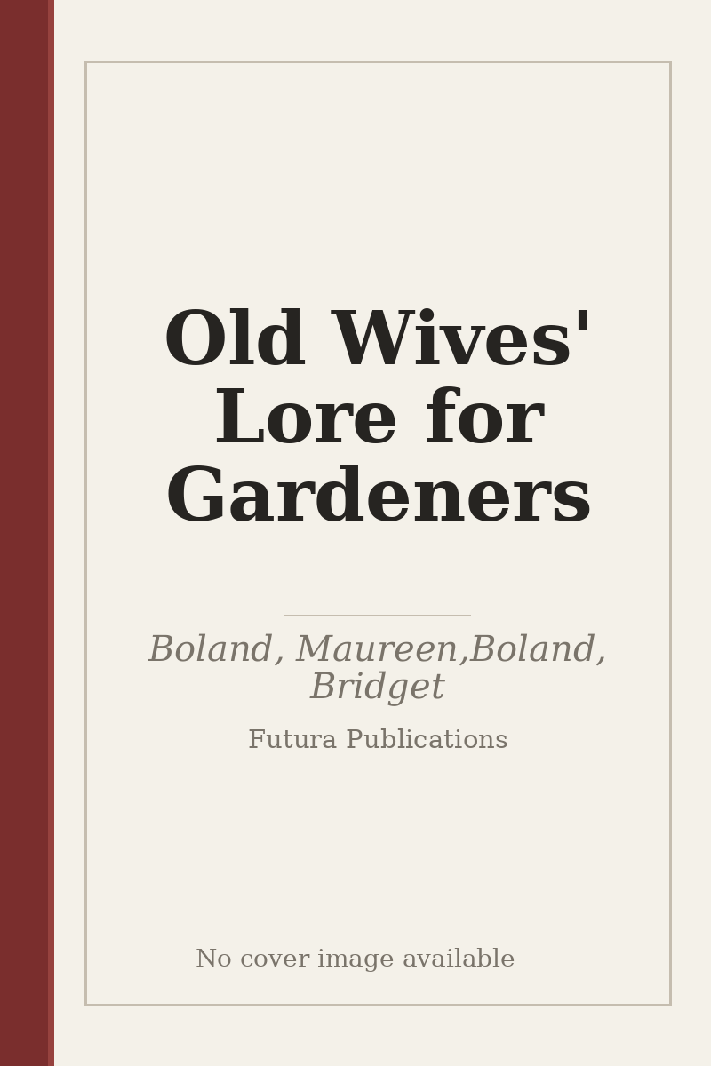 Old Wives' Lore for Gardeners - no cover image available