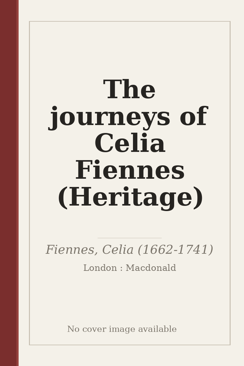 The journeys of Celia Fiennes (Heritage) - no cover image available