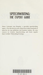 Speechwriting (Hale Expert Guides): The Expert Guide