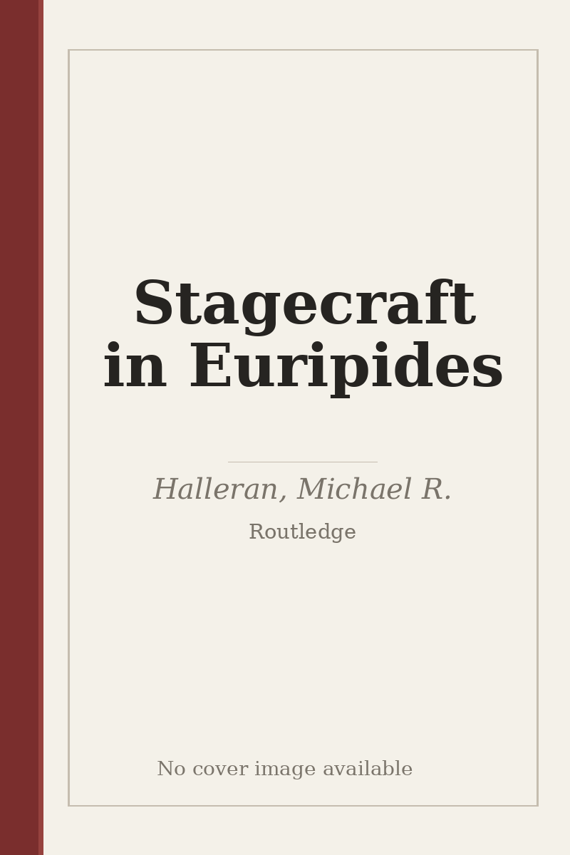 Stagecraft in Euripides - no cover image available