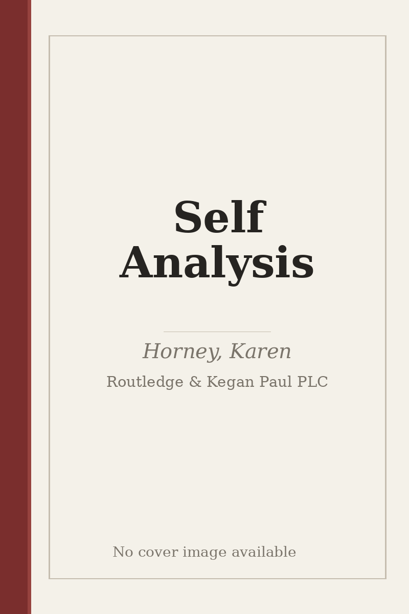Self Analysis - no cover image available