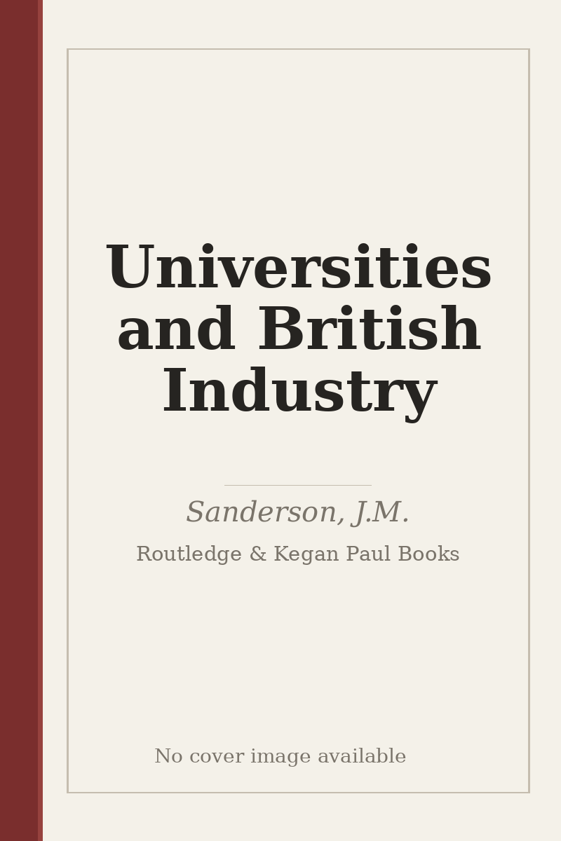 Universities and British Industry - no cover image available