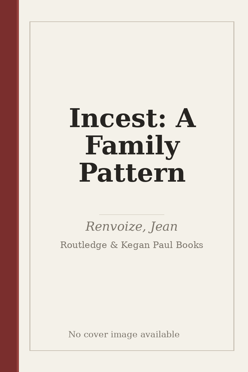 Incest: A Family Pattern - no cover image available