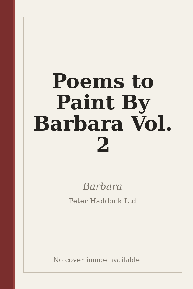 Poems to Paint By Barbara Vol. 2 - no cover image available