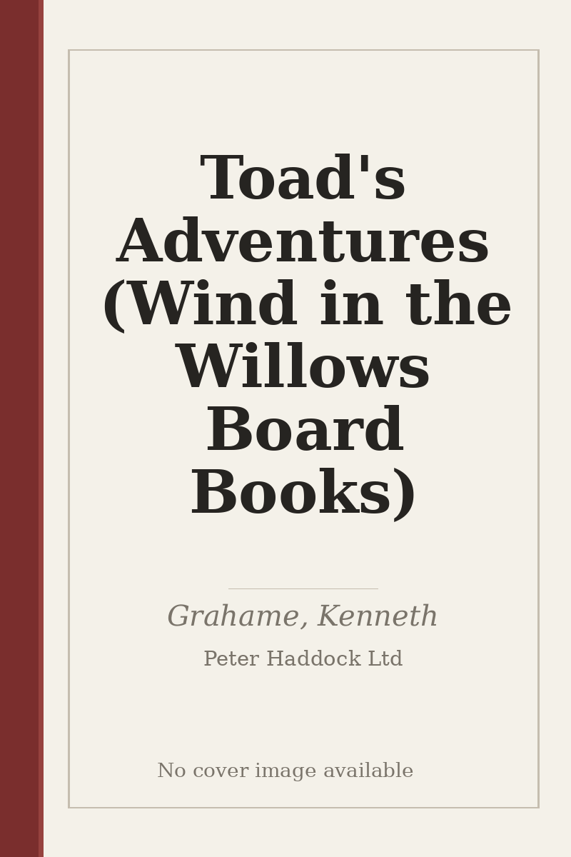 Toad's Adventures (Wind in the Willows Board Books) - no cover image available