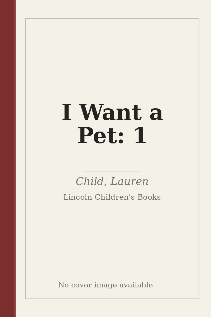 I Want a Pet: 1 - no cover image available