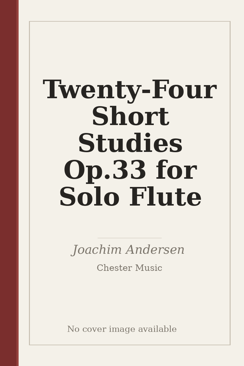 Twenty-Four Short Studies Op.33 for Solo Flute - no cover image available