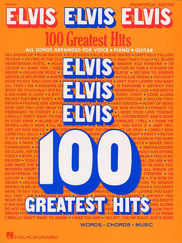 Elvis Elvis Elvis - 100 Greatest Hits - Piano, Vocal, Guitar