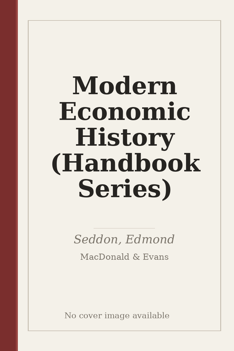 Modern Economic History (Handbook Series) - no cover image available