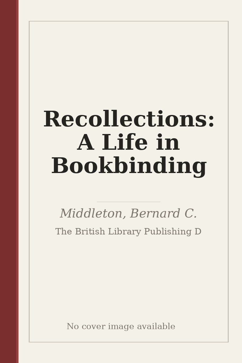 Recollections: A Life in Bookbinding - no cover image available