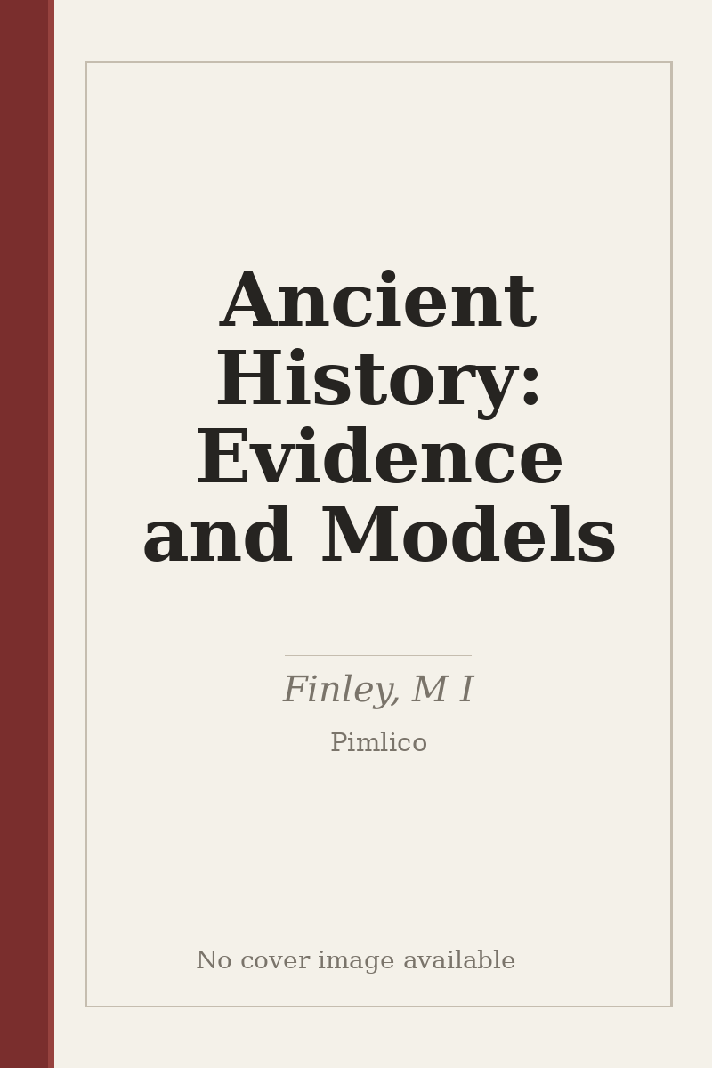 Ancient History: Evidence and Models - no cover image available