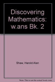 w.ans (Bk. 2) (Discovering Mathematics)