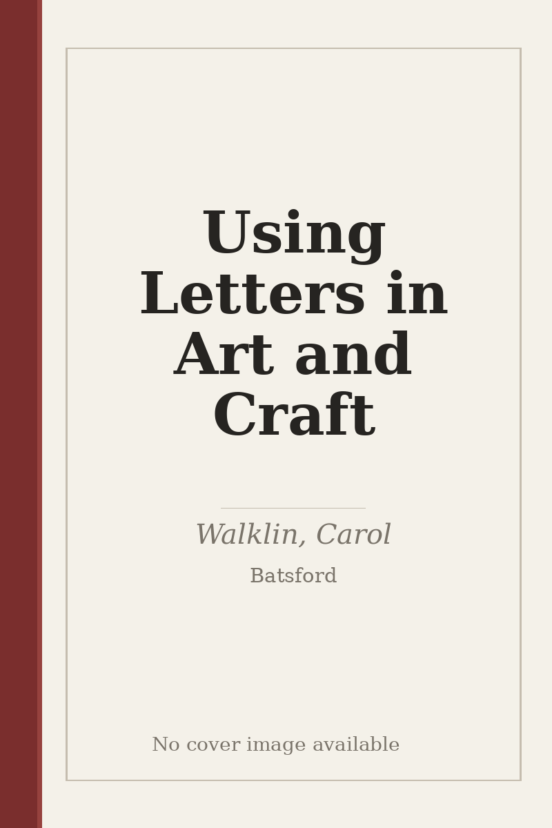 Using Letters in Art and Craft - no cover image available