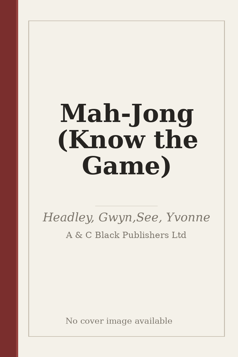 Mah-Jong (Know the Game) - no cover image available