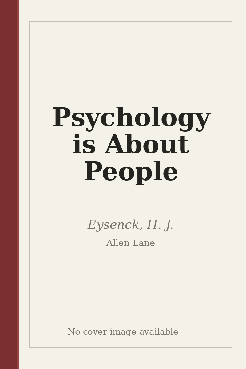 Psychology is About People - no cover image available