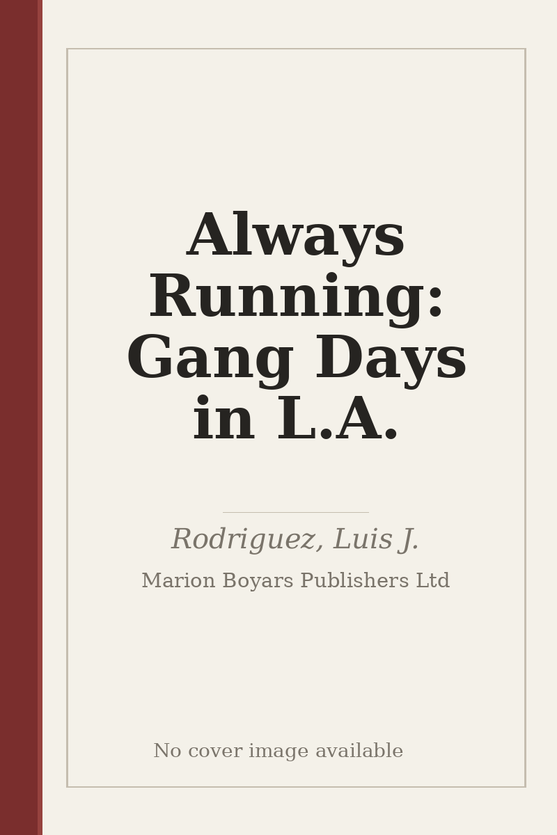 Always Running: Gang Days in L.A. - no cover image available