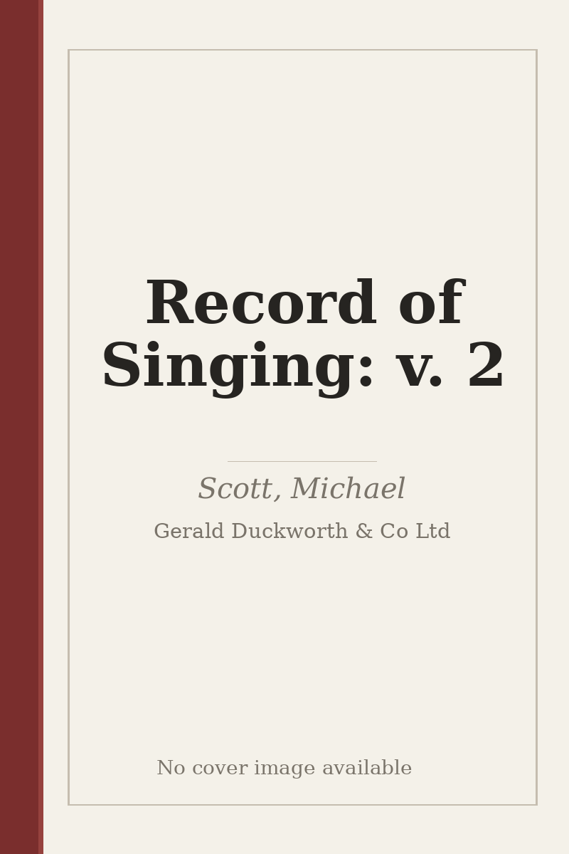 Record of Singing: v. 2 - no cover image available