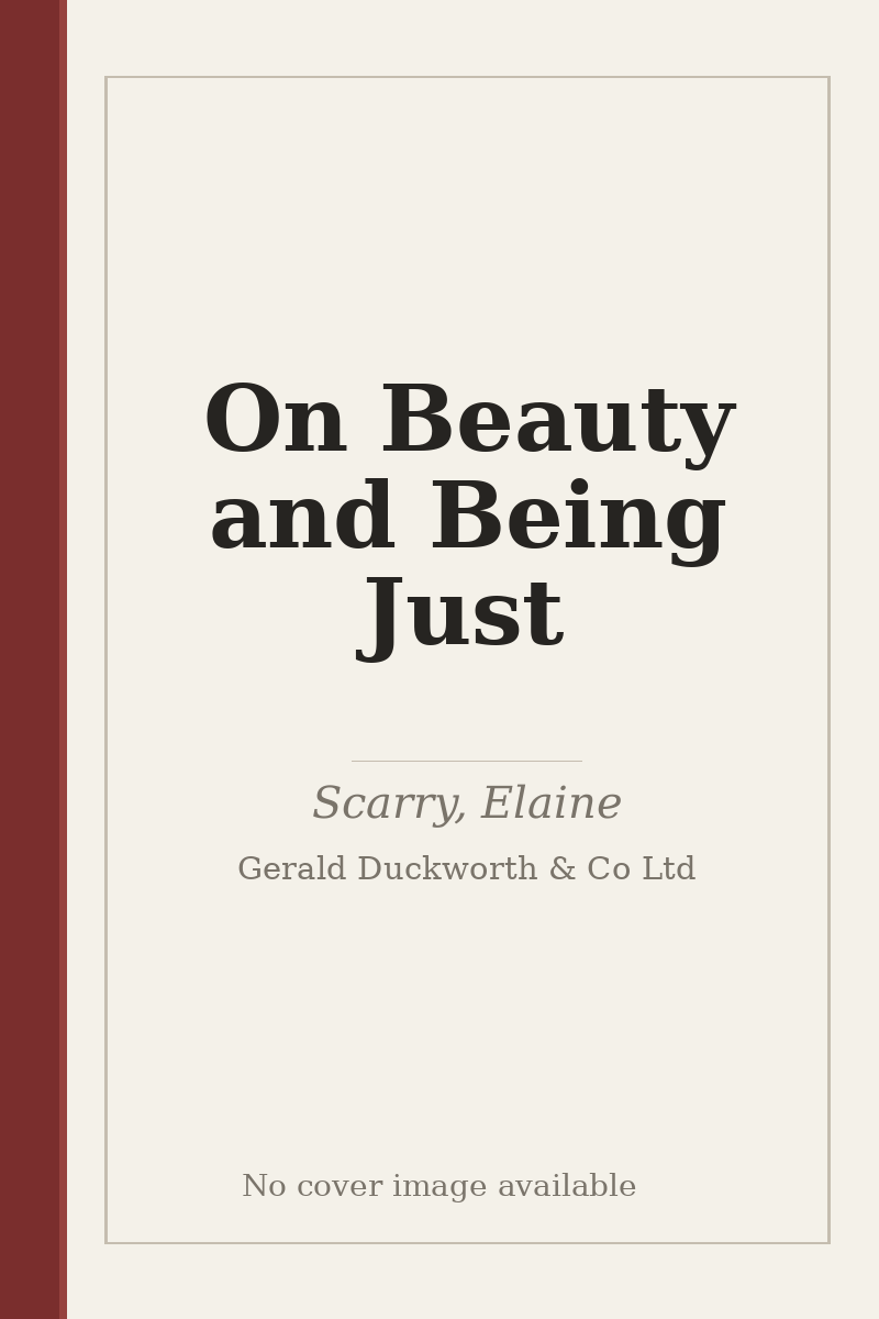 On Beauty and Being Just - no cover image available