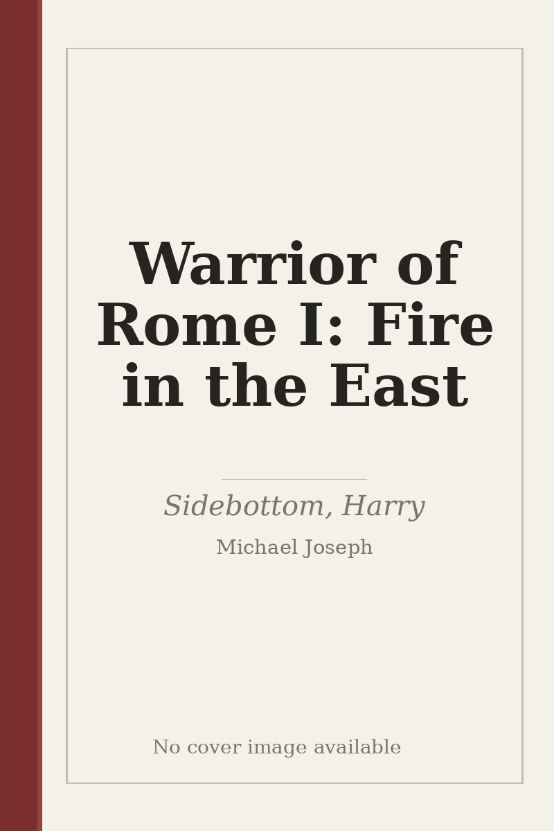 Warrior of Rome I: Fire in the East - no cover image available
