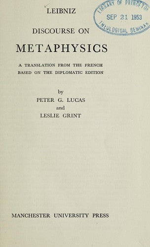 Discourse on Metaphysics (Philosophy Classics)