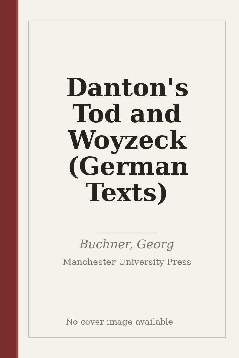 Danton's Tod and Woyzeck (German Texts) - no cover image available