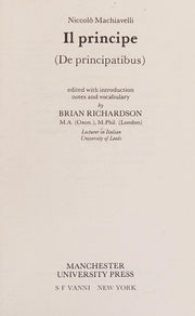 The Prince: Il Principe (Italian Texts)
