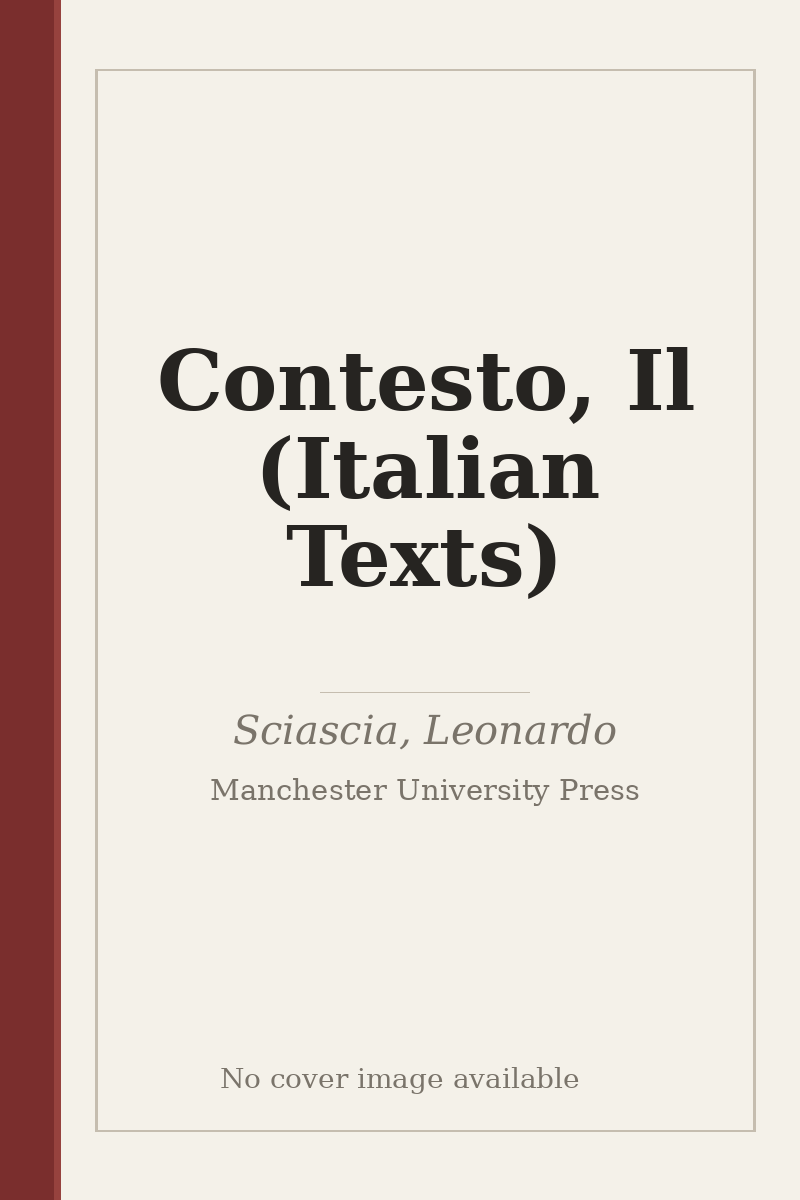 Contesto, Il (Italian Texts) - no cover image available
