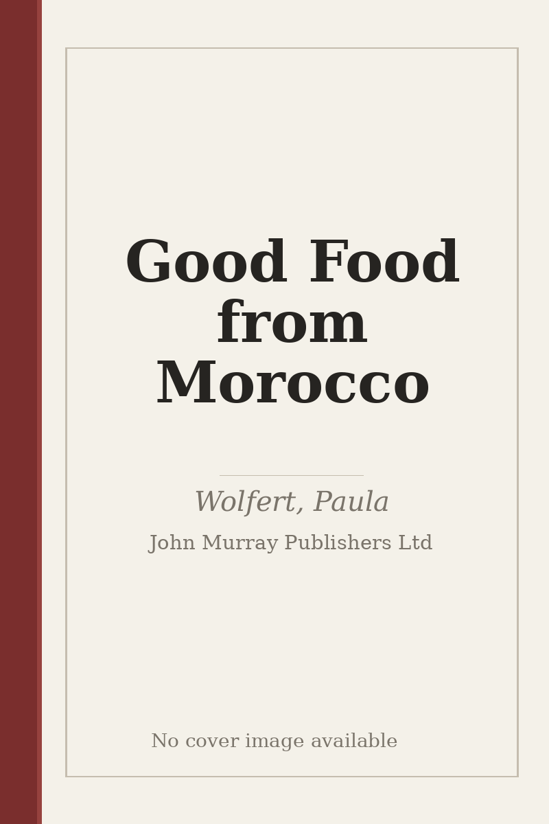 Good Food from Morocco - no cover image available