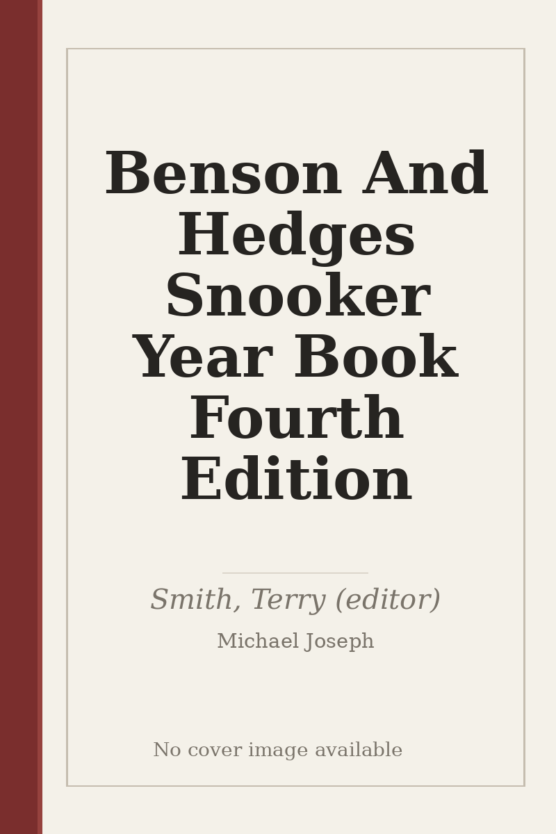 Benson And Hedges Snooker Year Book Fourth Edition - no cover image available
