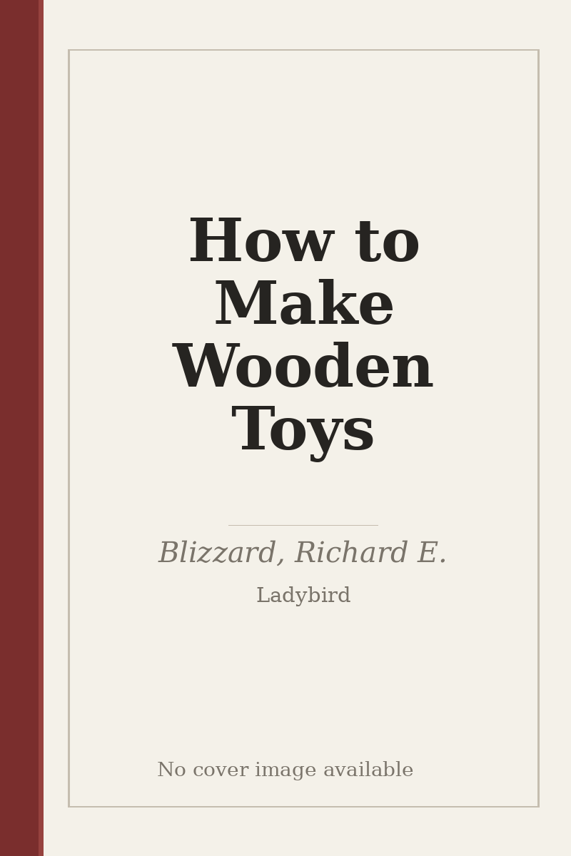 How to Make Wooden Toys - no cover image available