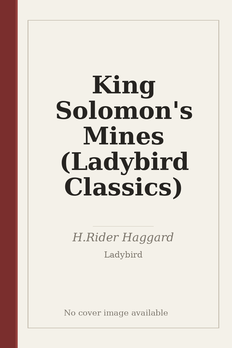 King Solomon's Mines (Ladybird Classics) - no cover image available