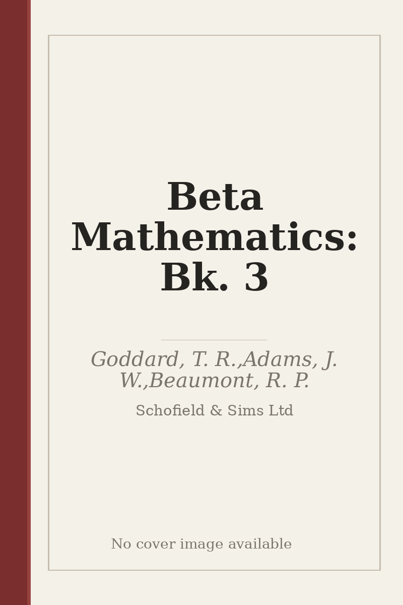 Beta Mathematics: Bk. 3 - no cover image available