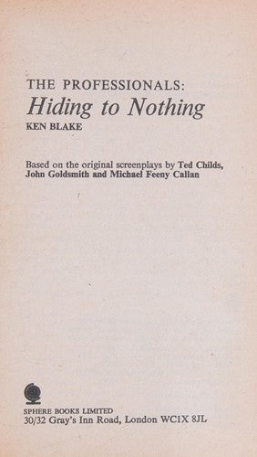 The Professionals 7: Hiding to nothing (Professionals S.)