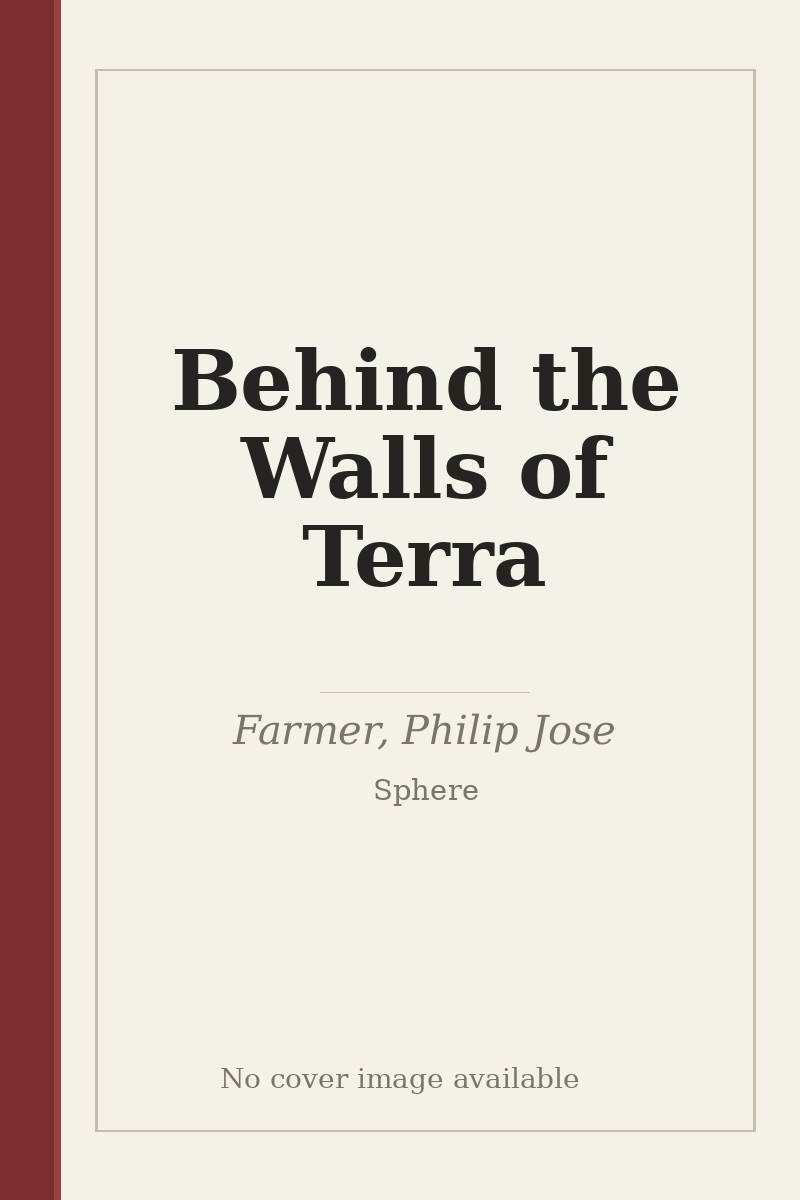 Behind the Walls of Terra - no cover image available