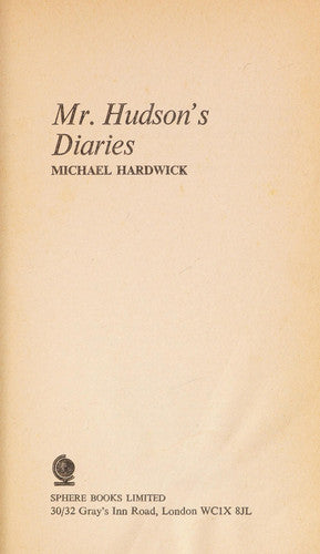 Mr. Hudson's Diaries (Upstairs Downstairs)