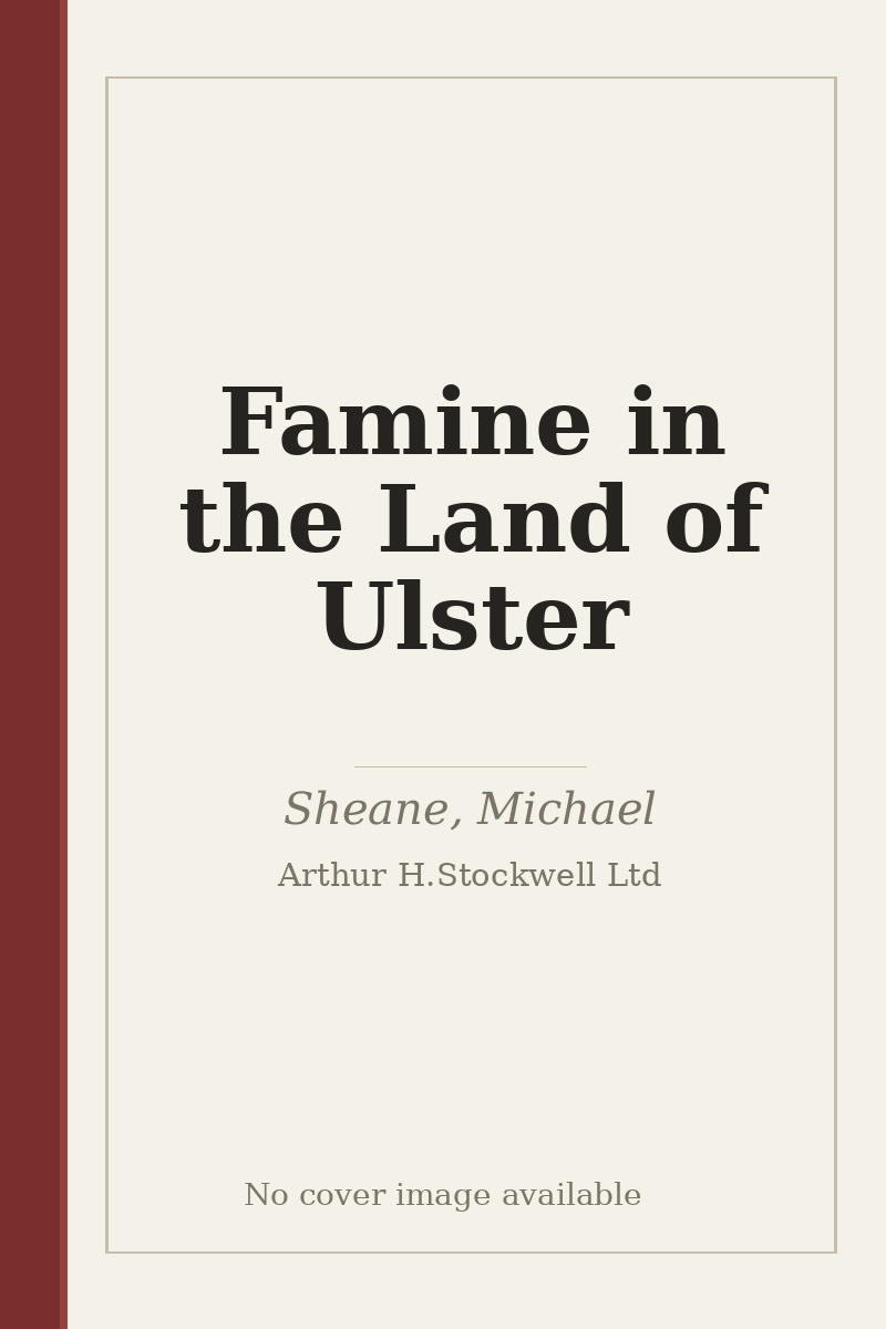 Famine in the Land of Ulster - no cover image available