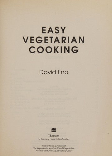 Easy Vegetarian Cooking
