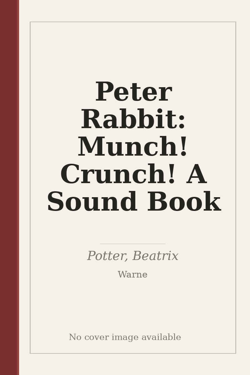 Peter Rabbit: Munch! Crunch! A Sound Book - no cover image available