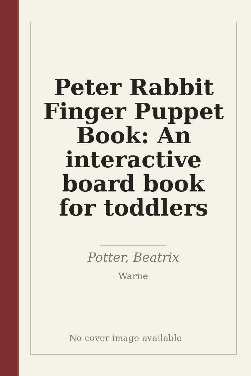Peter Rabbit Finger Puppet Book: An interactive board book for toddlers - no cover image available