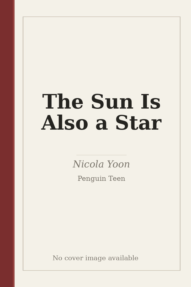 The Sun Is Also a Star - no cover image available