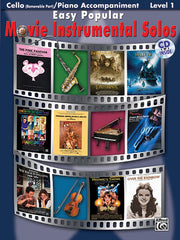 Easy Popular Movie Instrumental Solos for Strings: Cello (Book & CD): Cello Removable Part/ Piano Accompaniment Level 1 (Pop Instrumental Solo Series)
