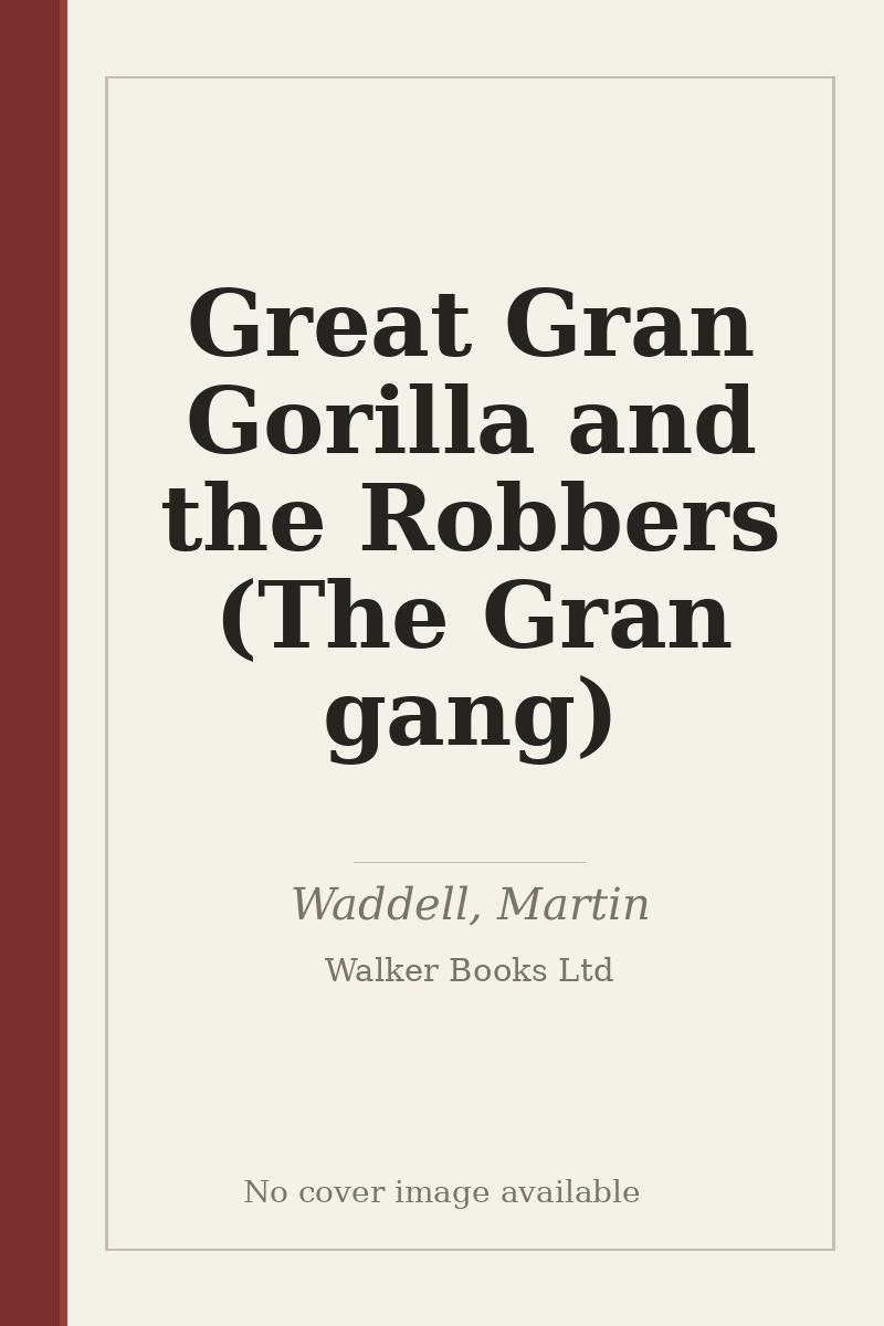 Great Gran Gorilla and the Robbers (The Gran gang) - no cover image available