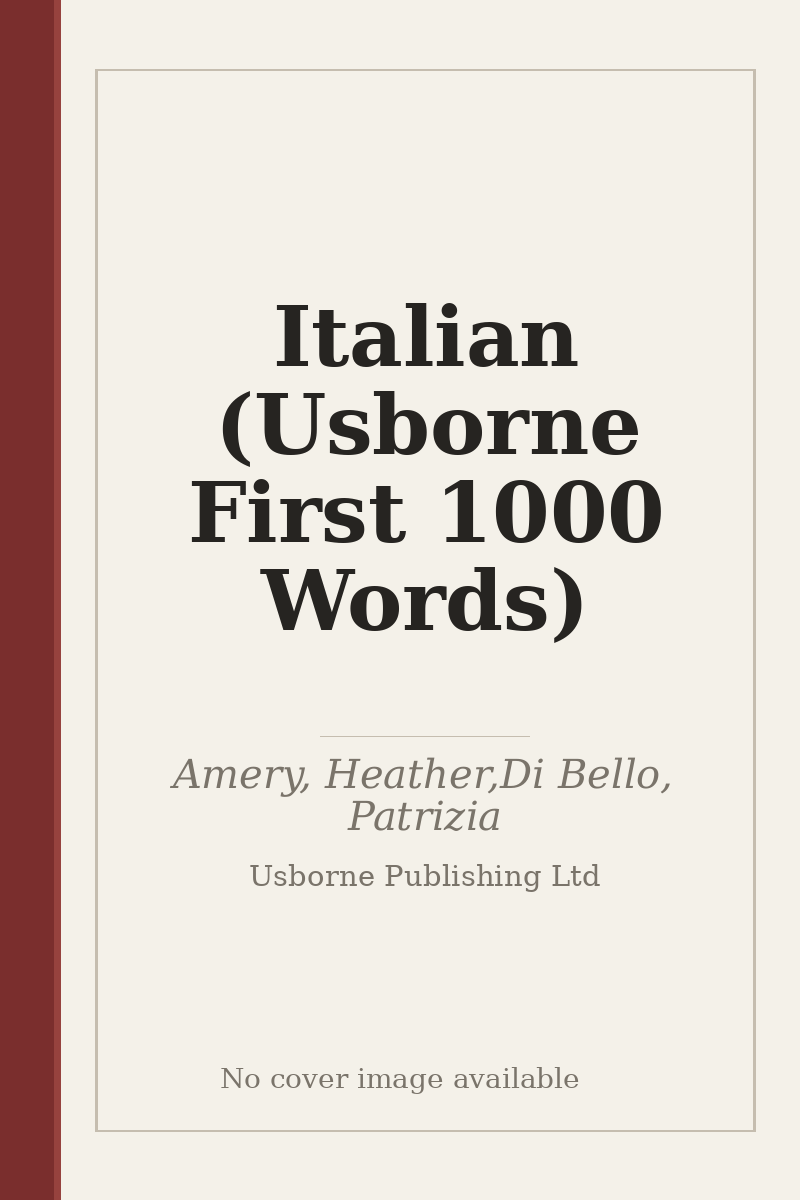 Italian (Usborne First 1000 Words) - no cover image available